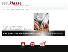 Tablet Screenshot of essklasse-bremen.de